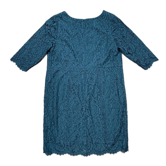 NWTS Talbots Green Lace Cocktail Dress - Picture 3 of 5